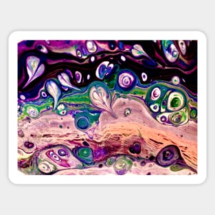 Heart Acrylic Abstract pouring Sticker